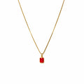 Waterproof Birthstone Pendant Necklace
