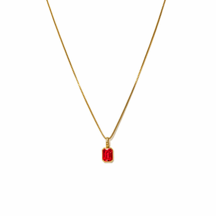 Waterproof Birthstone Pendant Necklace