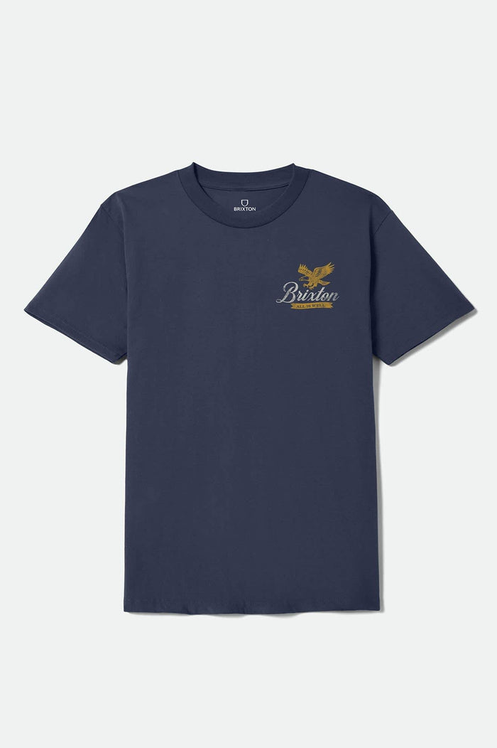 Men's Well Short Sleeve Standard T-Shirt in the color Navy - Front Product View