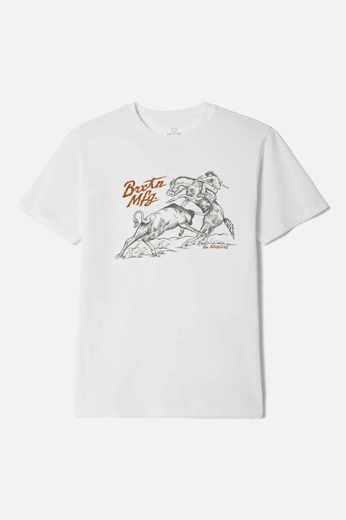 Men's Wellston S/S Tailored T-Shirt in the color White - Front Product View