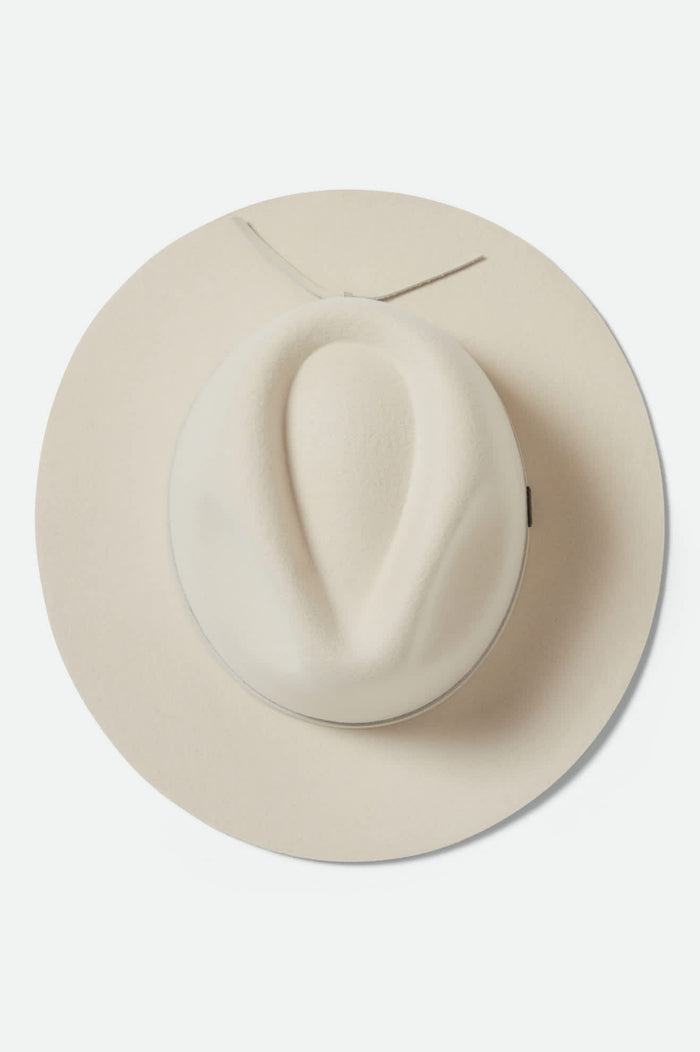 Women's Wesley Fedora in the color Off White - Additional Laydown image