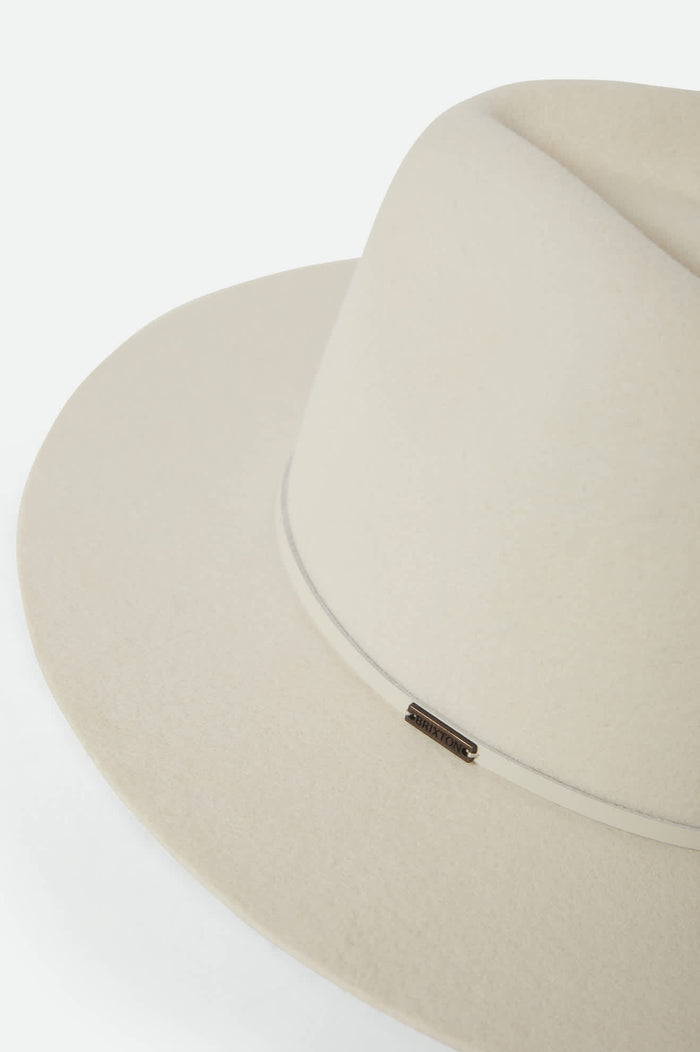 Women's Wesley Fedora in the color Off White - Additional Laydown image
