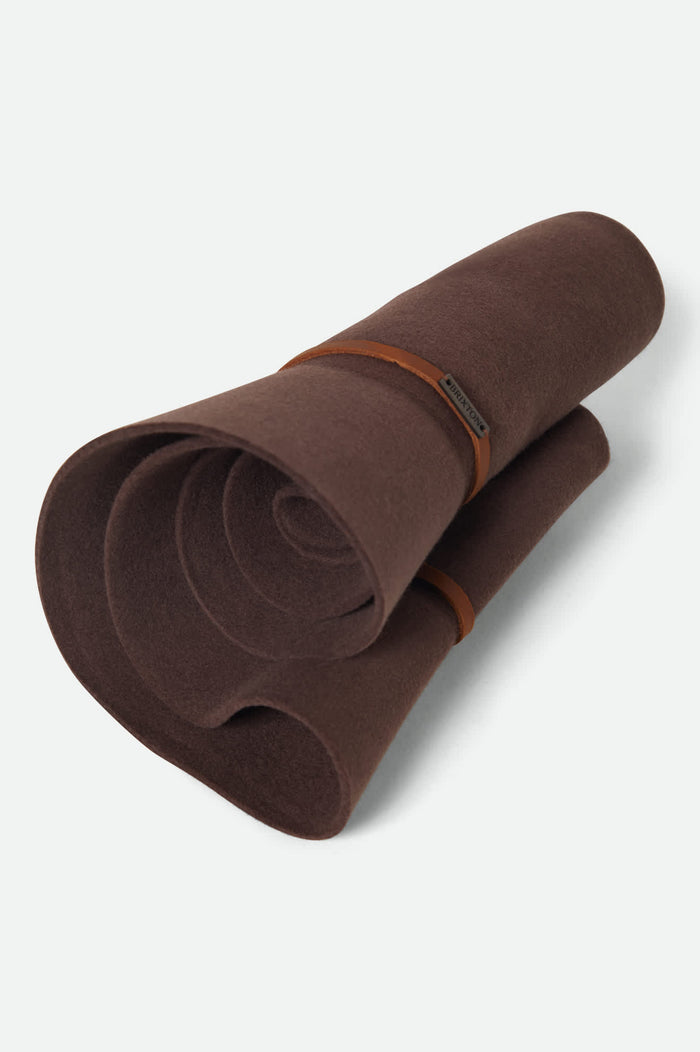 Unisex Wesley Packable Fedora in the color Chocolate - Additional Laydown image