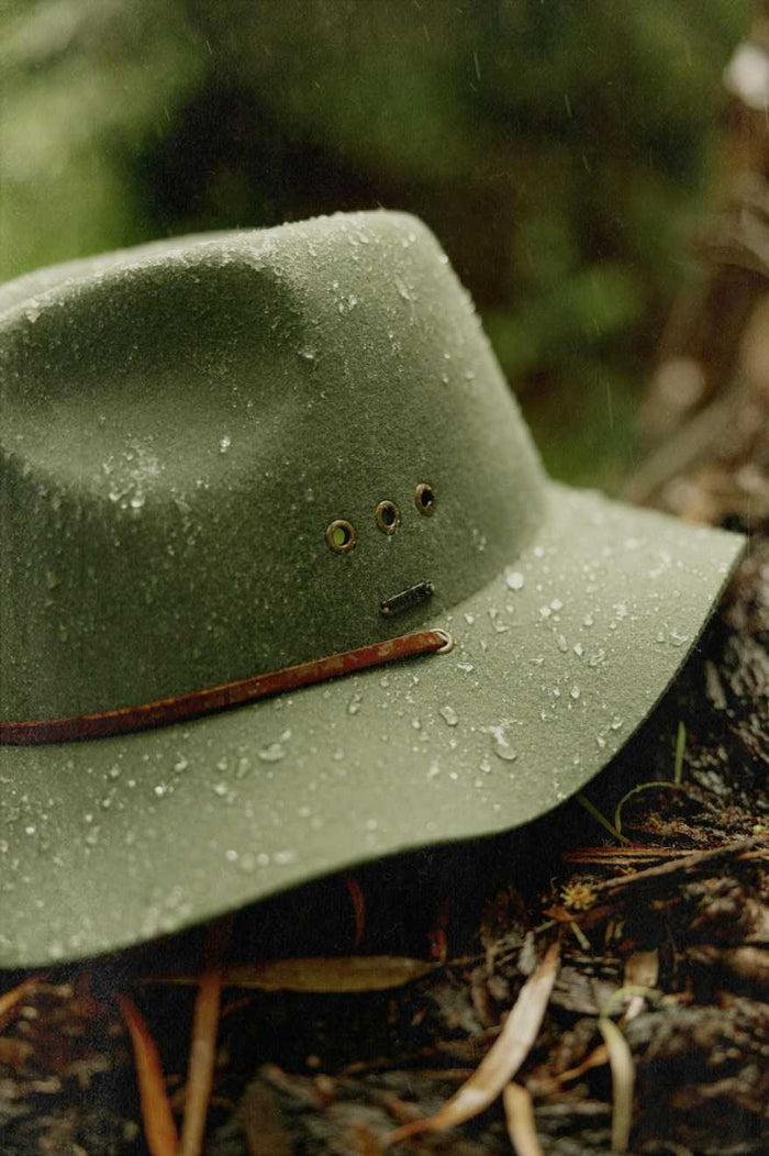 Wesley WTHR GUARD™ Packable Fedora - Light Moss
