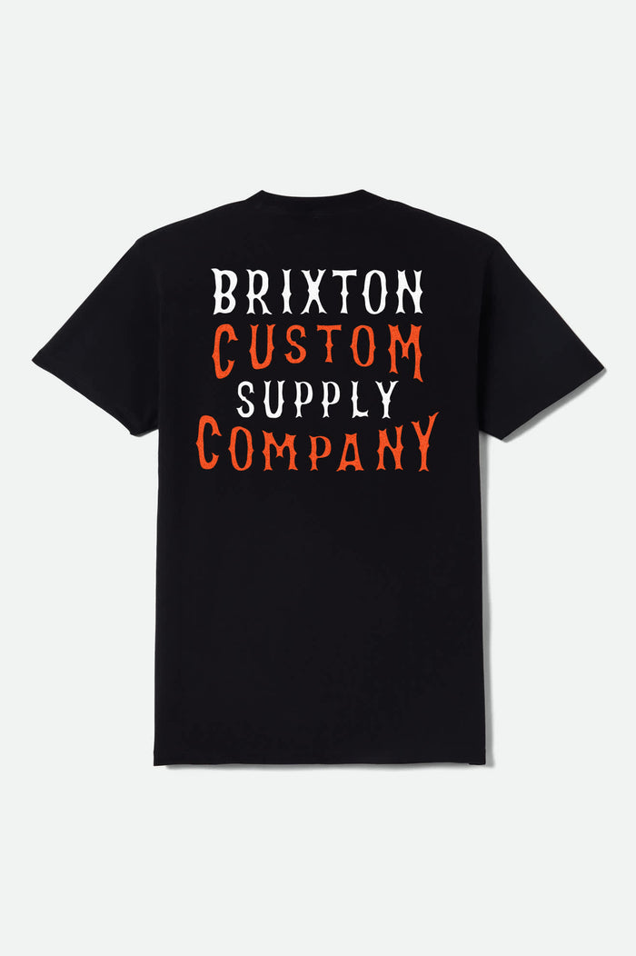 Wheaton Short Sleeve T-Shirt - Black Worn Wash