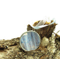 Winter solstice moon stained glass pendant necklace