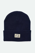Brixton Men's Woodburn Watch Cap Beanie - Navy | Main
