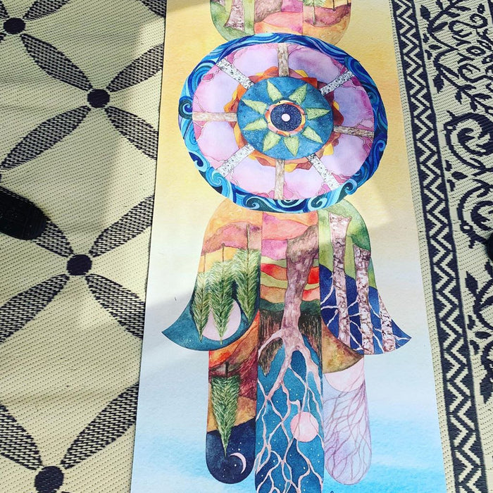 Woodland Hamsa by Denise Griffin