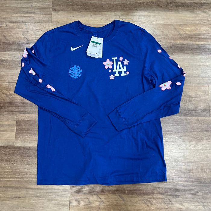 Nike x Takashi Murakami x MLB World Tour Tokyo Series 2025 Dodgers L/S Tee Blue