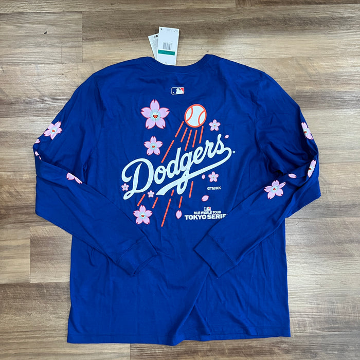 Nike x Takashi Murakami x MLB World Tour Tokyo Series 2025 Dodgers L/S Tee Blue