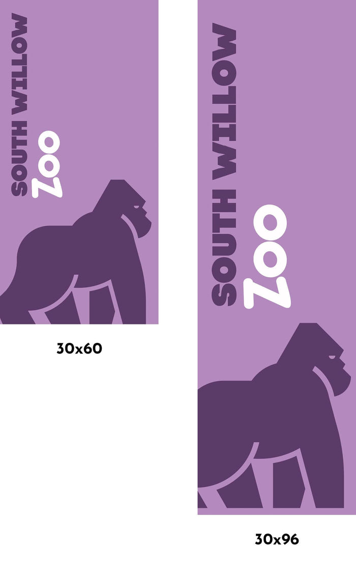 Zoo - Gorilla Exhibit Single Vinyl Banner Dekra-Lite